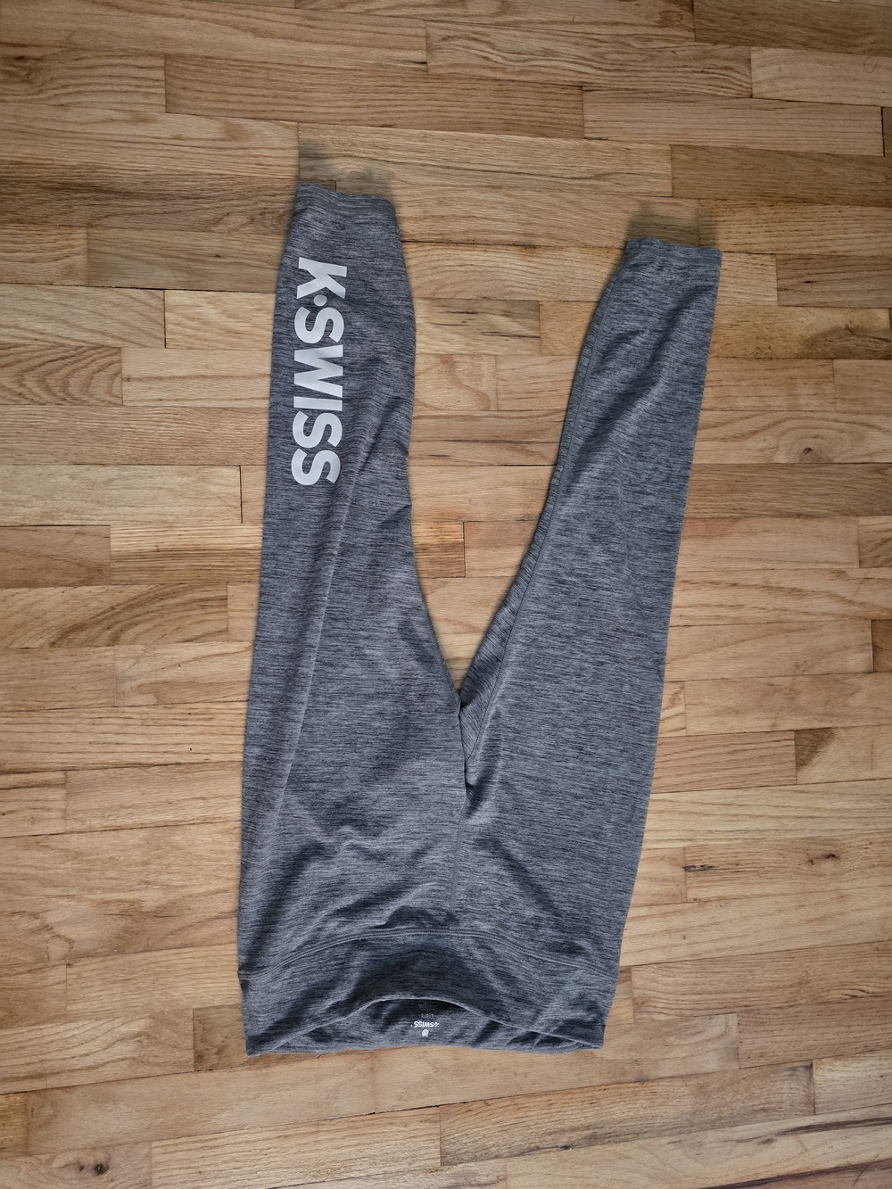 K-Swiss Womens Gray Athletic Leggings
